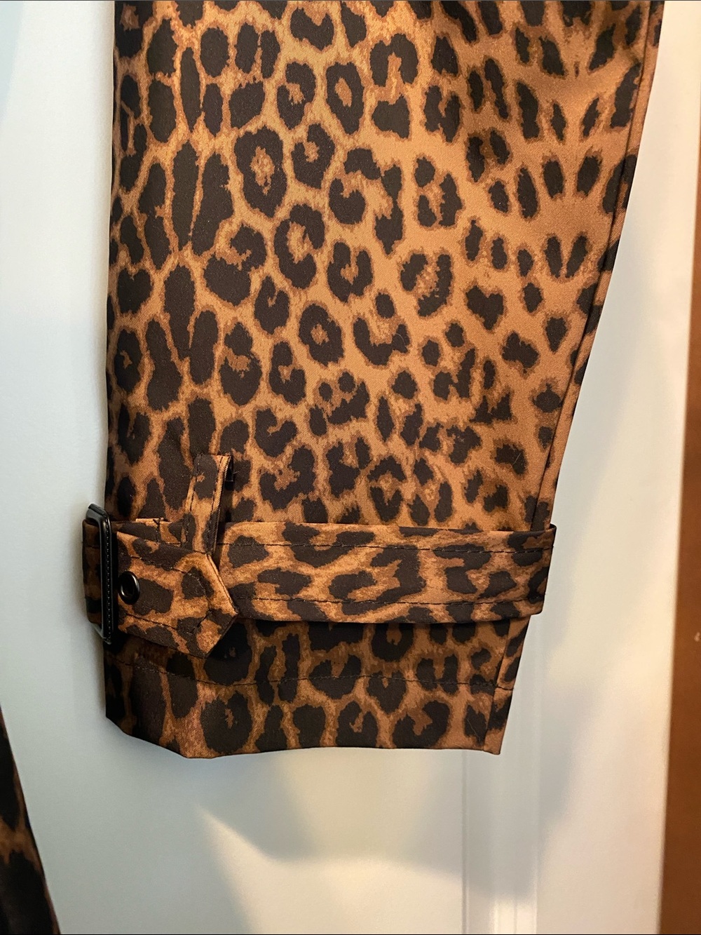 NWT Rebecca Minkoff Leopard Print Belted Tench Coat - Brown & Black. Size Small. - Picture 6 of 8
